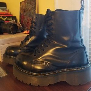 steel toe platform boots
